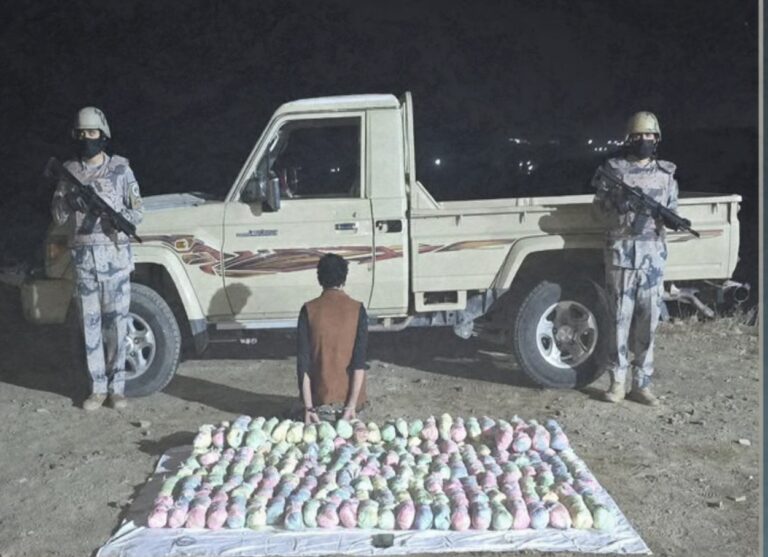 حرس الحدود بجازان يُحبط تهريب 129 كيلوجرامًا من القات ويقبض على مواطن
